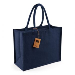 Sac de courses classique en jute Westford Mill - 21 litres (Taille unique) (Bleu marine/Bleu marine) - UTBC1542