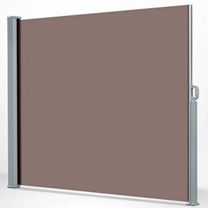 Auvent lat&eacute;ral extensible Paravent ext&eacute;rieur Brise Vue, Marron, 180 x 300 cm
