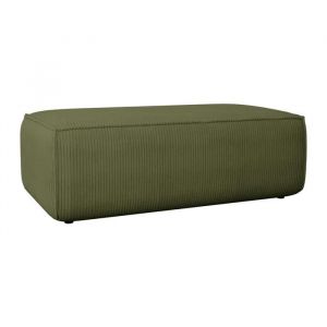 Pouf velours kaki