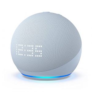 Image de Amazon Assistant vocal Echo Dot 5 avec Horloge Bleu gris