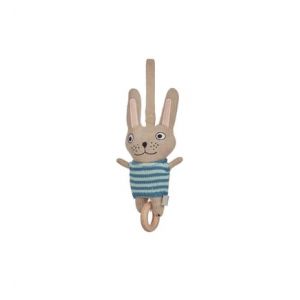 Image de Oyoy living Mobile musical bleu en coton H24x13x6cm