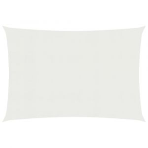Voile toile d ombrage parasol 160 g/m² 2,5 x 5 m PEHD blanc