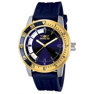 Invicta SPECIALTY HOMME 45MM BLEU CAOUTCHOUC BRACELET MINéRAL VERRE MONTRE 12847