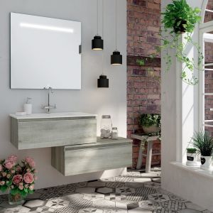 -18% - Cosyneo - Meuble de salle de bain - PENA et miroir Led STAM - 120cm