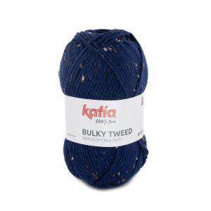 Pelote de fil à tricoter Bulky tweed n°215 bleu outremer - Katia - Katia - Mondial Tissus