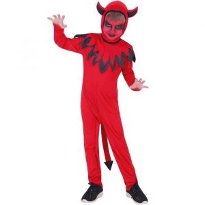 Rubie's Haunted House Costume de Diable pour gar&ccedil;ons et Filles, Combinaison avec Queue et Bonnet avec Cornes, d&eacute;mons, Diable, pour Cosplay et f&ecirc;tes
