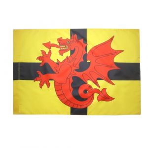 AZ FLAG - Drapeau Bretagne Pays du Trégor - 150x90 cm - Drapeau Bro-Dreger 100% Polyester Avec Fourreau et cordelette - Pavillon 110 g