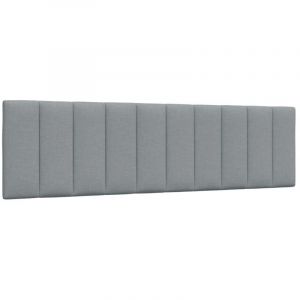 VidaXL Coussin de tête de lit gris clair 180 cm tissu