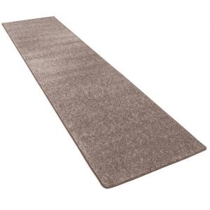 Tapis couloir uni taupe 100x200 cm