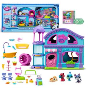 Littlest PetShop La Grande Maison des Pet Shop Deluxe - Coffret de Jeu avec 4 Pets Inclus et + 20 Accessoires - Mini-Figurines Animaux &agrave; Collectionner - Jouet Enfant 4 Ans et + - BF00596