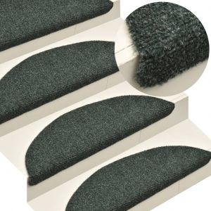 VidaXL Tapis autoadhésifs de marches 5 pcs Vert 65x21x4 cm Aiguilleté