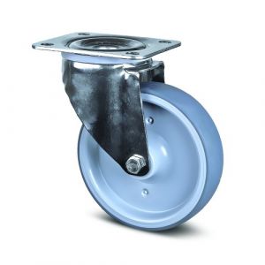 Roulette pivotante inox - milieu alimentaire - &agrave; platine &oslash; 100 mm - Alpha