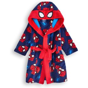 Marvel Robe de chambre Spider-Man pour garçons | Peignoir de pyjama bleu rouge super-héros pour enfants | Cadeau de vêtements de robe de bande dessinée