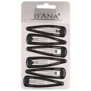 Stella Green Pinces Clic Clac Noires 6 cm x6