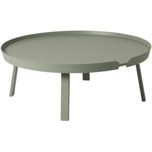 Muuto Table basse Around XL / Ø 95 x H 36 cm vert ancien en bois