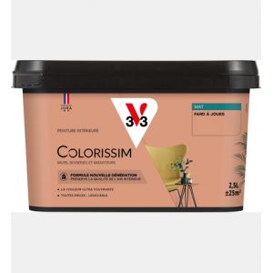 V33 Peinture int&eacute;rieure Colorissim Mat Vert Matcha 2,5 L
