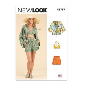 New Look UN6737A Veste pour femme Dos nu et short A (36-38-40-42-44-46-48)