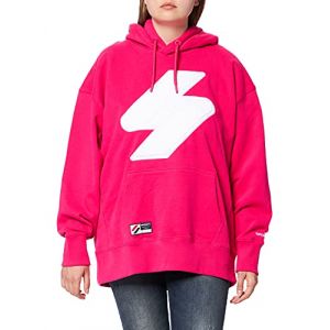 Superdry Code Logo Che Os Hood Sweat à Capuche, Rose, XS Femme