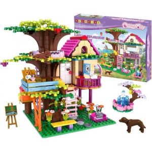 HOGOKIDS Cabane dans Les Arbres avec Fontaine et Animaux Ensemble de construction cr&eacute;ative 613PCS Cadeaux pour filles de 6+ ans