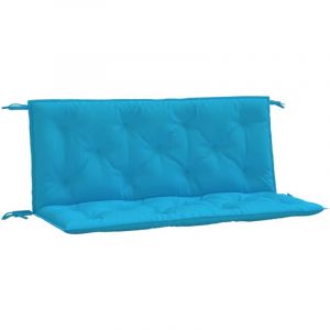 VidaXL Lot de 2 Coussins de Banc de Jardin, Revêtement de Banc avec Jeux de Cordes, Coussin d'Extérieur Imperméable, Bleu Clair Tissu Oxford