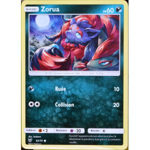 Asmod&eacute;e Zorua - Carte Pok&eacute;mon 52/73 60 Pv