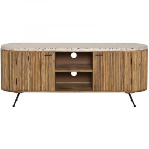 Meuble TV en bois marron 160 cm