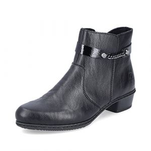 Rieker Femme Bottines Y0783, dame Bottines,bottillons,chaussure d'hiver,fourrée,bottes,botte,demi-botte,noir (schwarz / 00),39 EU / 6 UK