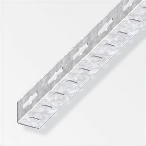 Cornière égale perforée acier zingué 23.5mmx1m