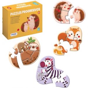 DOHE- Puzzles progressifs pour Enfants, 6500, Multicolore, 21,5x16x4 cm