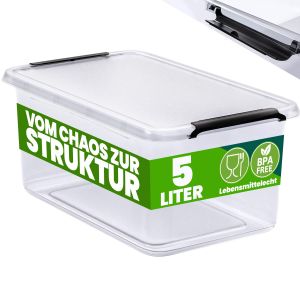Deuba Boîte de conservation - 5l empilable sans BPA - 30x20x12cm