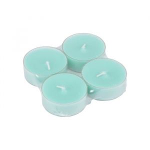 Image de Lot de 4 bougies maxi chauffe plat Menthe givrée - Parfum menthe givrée - Temps de combustion : +/- 8 h