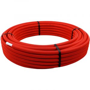 Arcanaute Tube multicouche prégainé rouge - Ø16 x 2 - Alu 0,2mm - 50 mètres