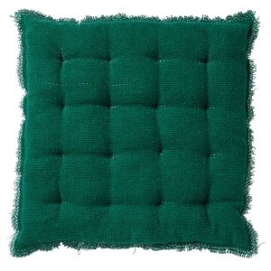 Dutch Decor BURTO - Galette de chaise en coton Galapagos Green 40x40 cm