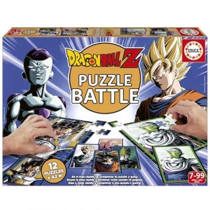 Educa Dragon Ball Puzzle Battle | Jeu de société | Une véritable Bataille de Puzzles | Soyez Le Premier à Terminer Votre Puzzle et remportez la Victoire. 7 Ans et Plus (20418)