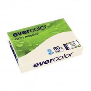 Clairefontaine 40259C - Ramette de 500 feuilles de papier Evercolor ivoire, A4, 80 g/m²