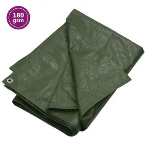 VidaXL Bâche 180 g/m² 3x5 m Vert PEHD