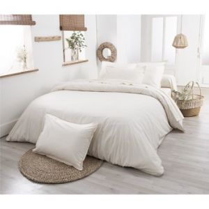 Tradilinge Taies d'oreillers, traversins AUTHENTIQUE DUNE - Couleur 65x65 cm - Taille Blanc