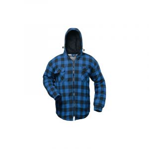 Craftland Chemise de Travail Thermique à Carreaux et doublée avec Capuche Bleu/Noir Taille S-3XL