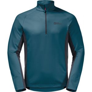 Jack Wolfskin Morobbia Veste fermeture éclair torse Homme, bleu/gris S Maillots manches longues