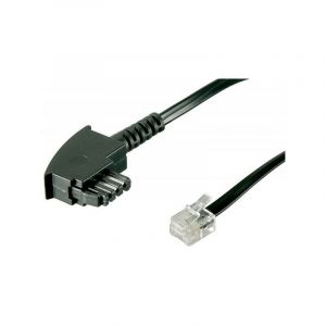Goobay 10m TAE-F/RJ11 Cable - 10 m - TAE-F - RJ11 - Noir - M&acirc;le/M&acirc;le (50940)