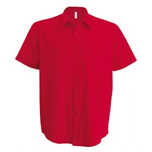 Kariban ACE > Chemise Manches Courtes - Classic Red, S, Homme