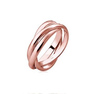 Elli Bague Femmes Trio Enroulement Basique en Argent Sterling 925