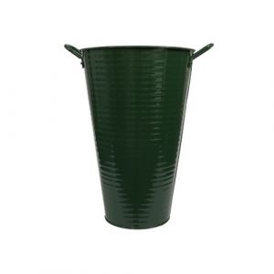 Seau haut avec anses d&eacute;co m&eacute;tal 27x40cm vert - g&eacute;n&eacute;rique 282643