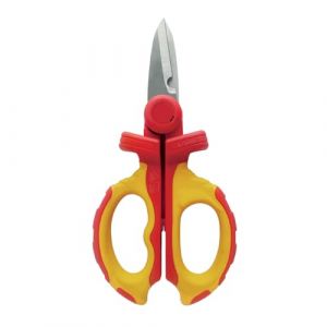 Velamp Ciseaux d'&eacute;lectricien isol&eacute;s, 1000V. rouge et jaune