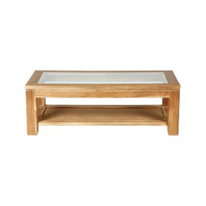 Image de Bois Dessus Bois Dessous Table basse vitrée en teck