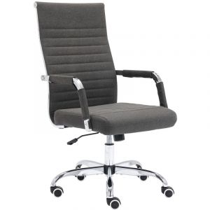 CLP Chaise de bureau Amadora avec hauteur r&eacute;glable et Pied en m&eacute;tal gris fonc&eacute; Tissu