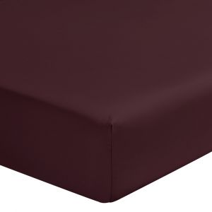 Alexandre Turpault Drap housse en satin de coton violet 90x200