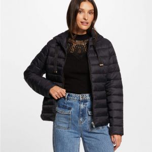 Morgan Doudoune &agrave; capuche noir femme - Taille 38