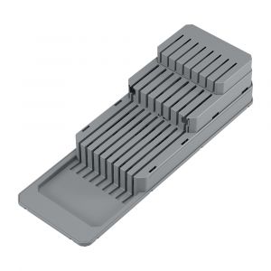 Metaltex Range couteaux ajustable plastique gris