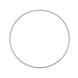 Glorex Anneau en m&eacute;tal, Noir, 50 cm